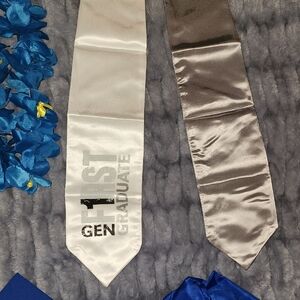 Blue White and Silver 1st Generation Graduation Bundle